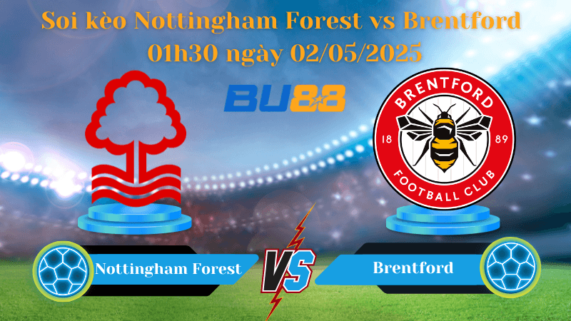 BU88 Nhận định soi kèo Nottingham Forest vs Brentford 01h30 ngày 02/05/2025 - Ngoại hạng Anh